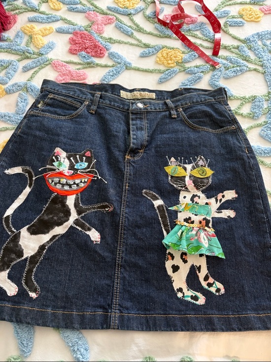Cabela's Dresses & Skirts - Embellished art to wear skirt Conga Line! Size 10 Cabela’s Casuals